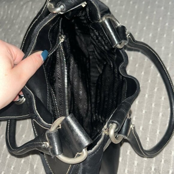 Authentic Vintage 2002 Prada Re-Nylon Y2K Purse Tessuto Moon Bag - Picture 11 of 16